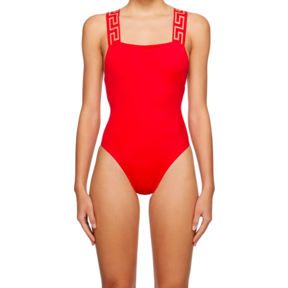 Red Versace one piece swimsuit XS BRAND NEW receipt included